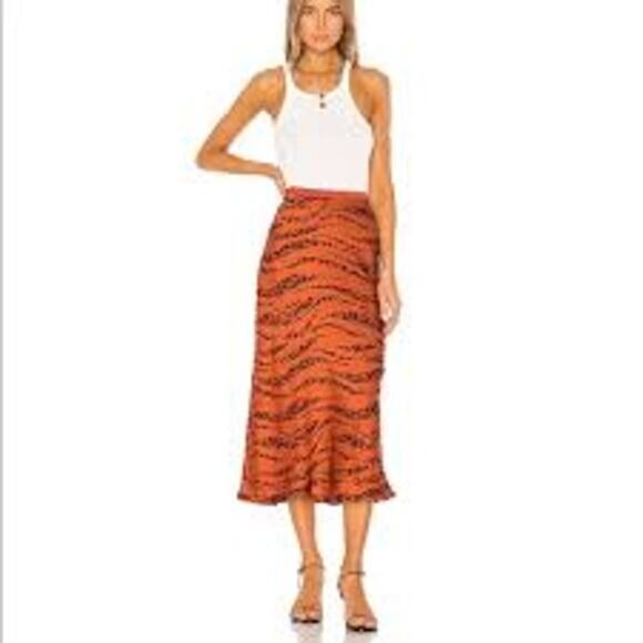 Anine Bing Bar Silk Skirt - Picture 1 of 6